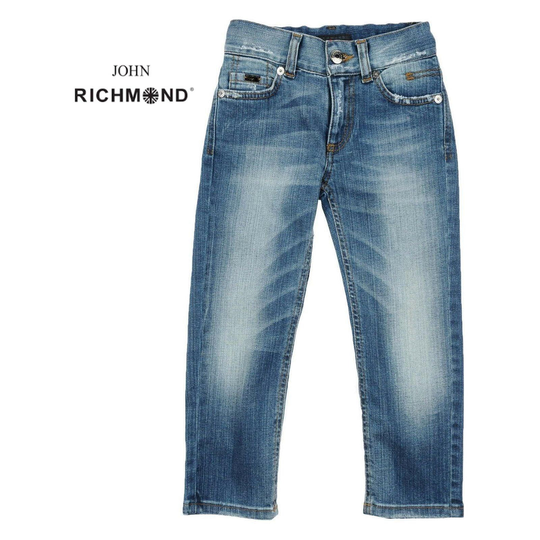 NWT- John Richmond Junior Distressed Jr. Slim Fit Jeans - Size 4Y - Jean Pool