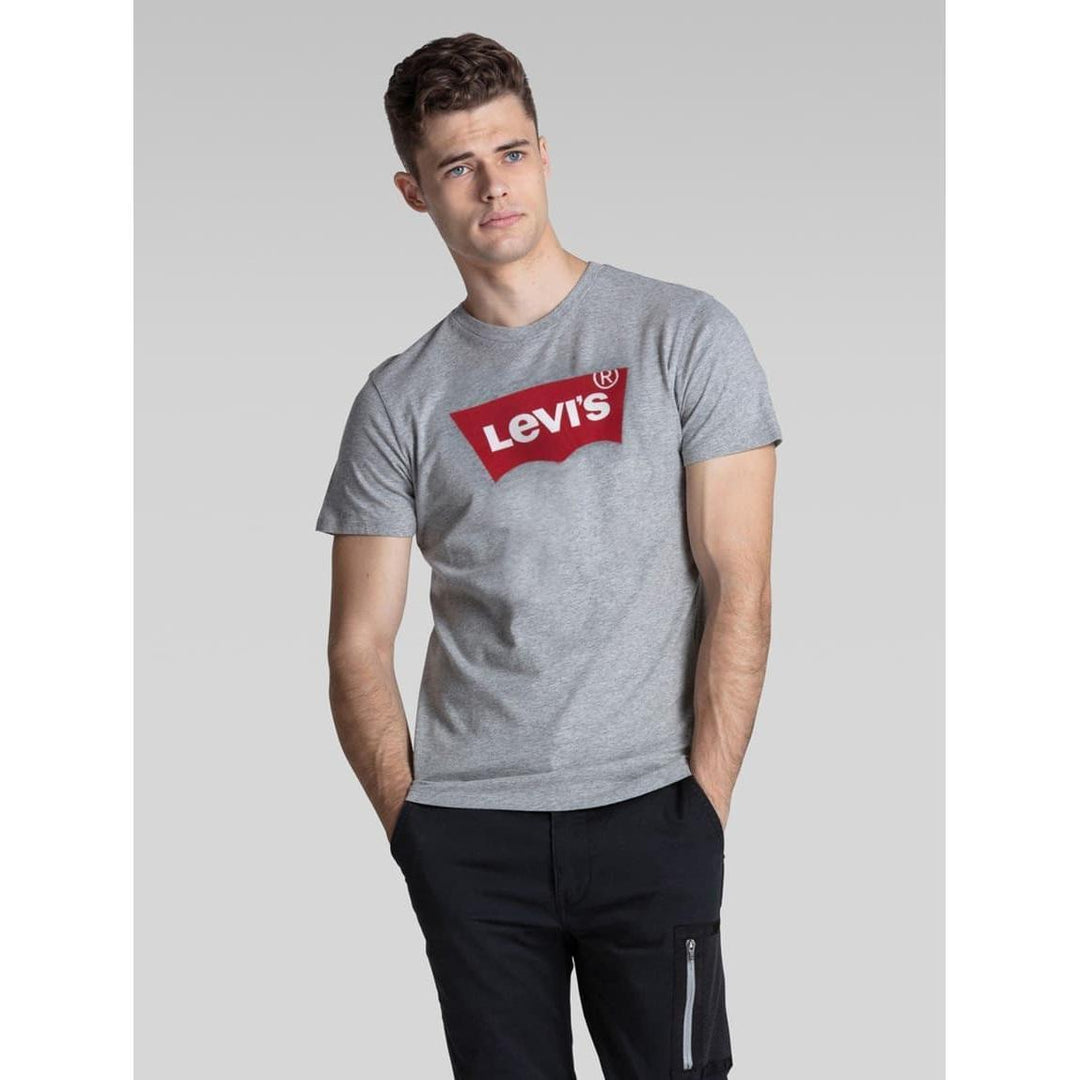 NWT - Levis Grey Marle Relaxed Fit Logo T Shirt - Size 2XL - Jean Pool