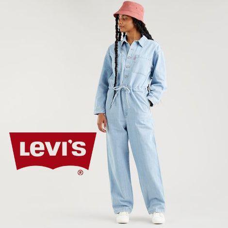 NWT- Levis Denim Roomy Loose Fit Jumpsuit - Size M - Jean Pool