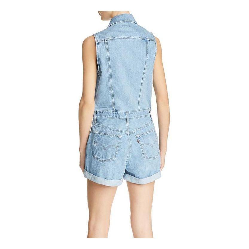 NWT- Levis Denim Short Romper Playsuit - Size M - Jean Pool