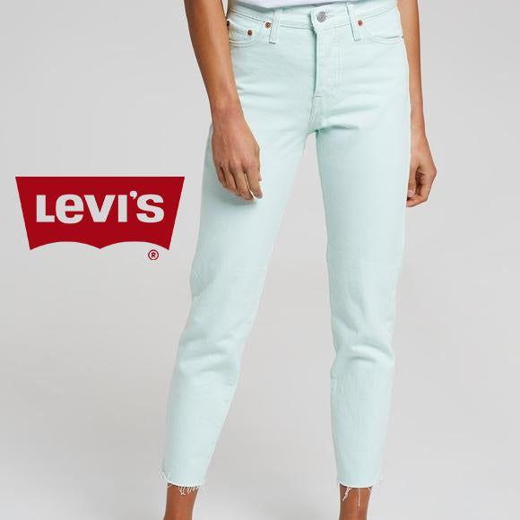 NWT - Levis 'Wedgie Fit' Pastel Mint High Rise Tapered Jeans -Size 25 - Jean Pool