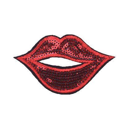Big Lips- Embroidered Sequin Patch-Jean Pool