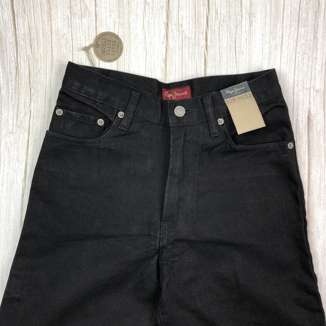 NWT - Vintage Deadstock Pepe Jeans Original B101 Boys Black Denim Jeans - Size 12-Jean Pool