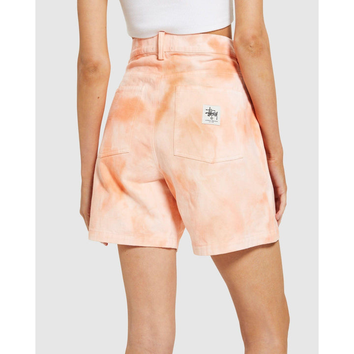 NWT -Stussy Malibu Peach Tie Dye Denim Shorts - Size 10 - Jean Pool