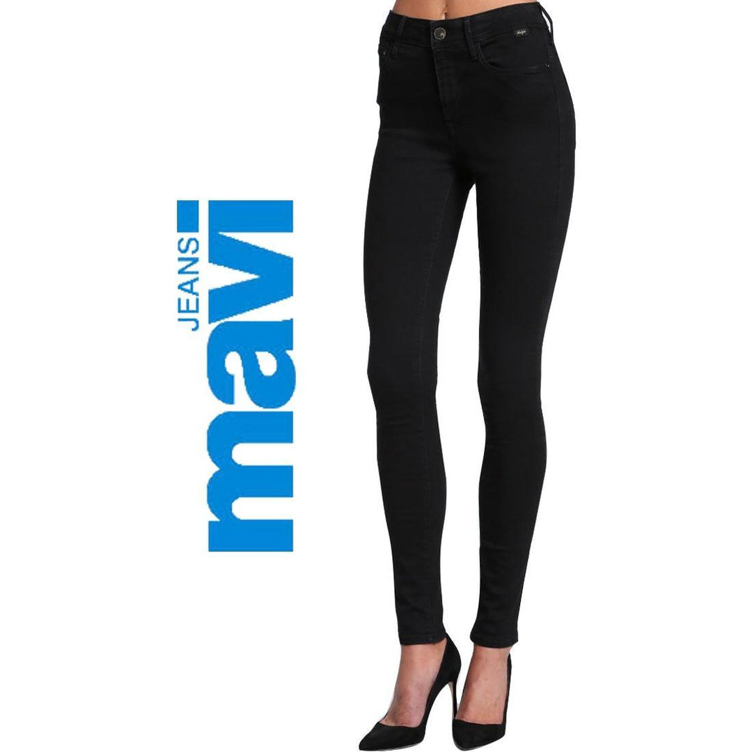 NWT - Mavi 'Alissa' Ladies High Rise Super Skinny Black Jeans -Size 28 - Jean Pool