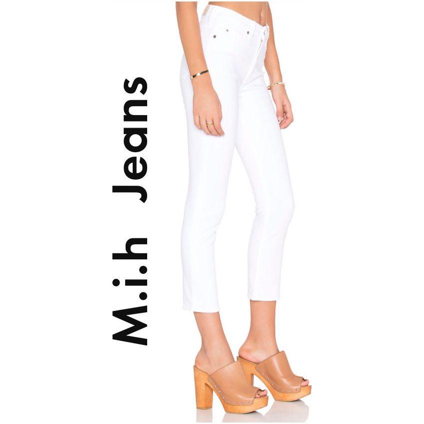 NWT- MIH 'Niki' White High Rise Crop Jeans- Size 26 - Jean Pool