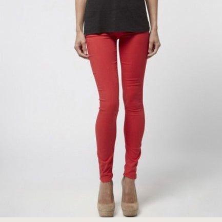 Mother 'The Looker Crop' Featherweight Pop! Red Skinny Jeans - Size 27 - Jean Pool