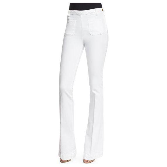 NWT- Frame Denim 'Le High Flare' White Jeans RRP $455 -Size 27 - Jean Pool