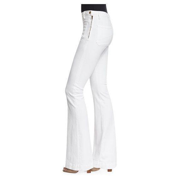 NWT- Frame Denim 'Le High Flare' White Jeans RRP $455 -Size 25 - Jean Pool