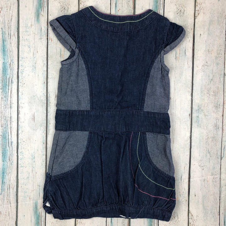 Pandemonium Toddler Patch Denim Dress - Size 2/3-Jean Pool