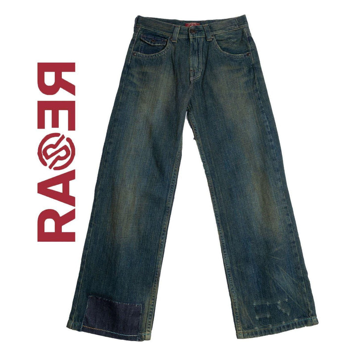 NWT - RA-RE Italian Boys 'Grotalo' Distressed Logo Pocket Jeans - Size 10Y - Jean Pool