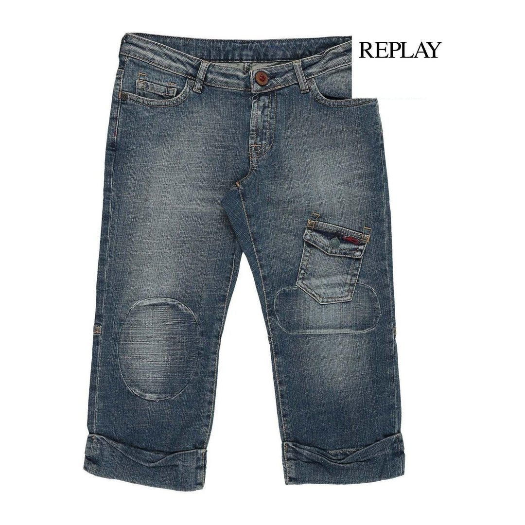 NWT - Replay & Sons Italy Distressed Cropped Capri Jeans - Size 8Y (34) - Jean Pool