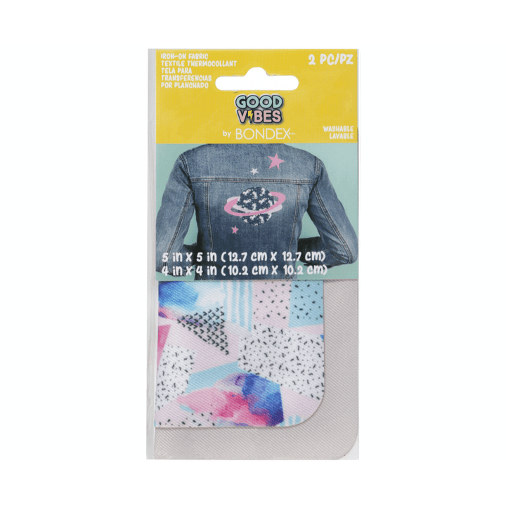 Good Vibes by Bondex 'Geo Print' Iron on Mending/Design Kit - Mending is better than ending! - Jean Pool