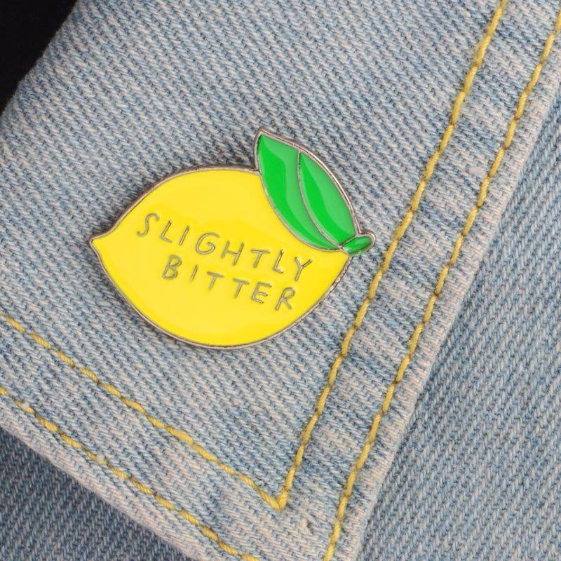 'Slightly Bitter' Lemon Shaped - Enamel Pin - Jean Pool