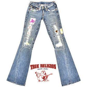 NEW- True Religion Girls 'Joey' Woodstock Bootleg Jeans- Size 12Y - Jean Pool