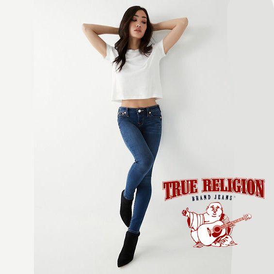 NWT - True Religion 'Halle' Buckye Wash Super Skinny Jeans- Size 26 - Jean Pool