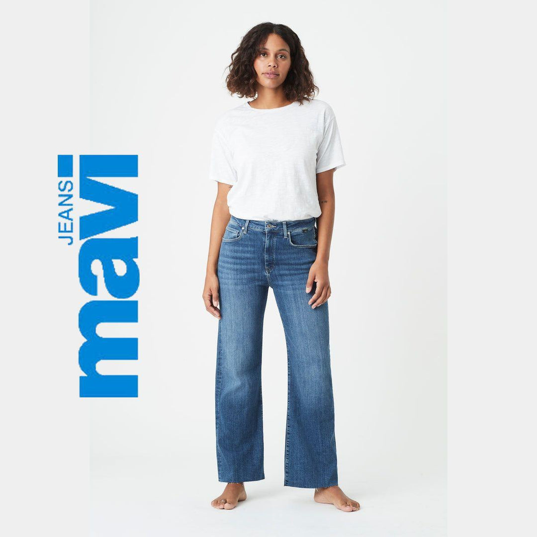 NWT - Mavi Jeans 'Victoria' Organic Blue Wide Leg Jeans -Size 30 - Jean Pool