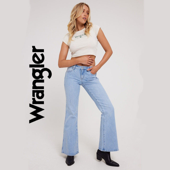 NWT- Wrangler Low Rise 'Lou Lou Bells' 70's Style Flared Jeans - Size 8 - Jean Pool