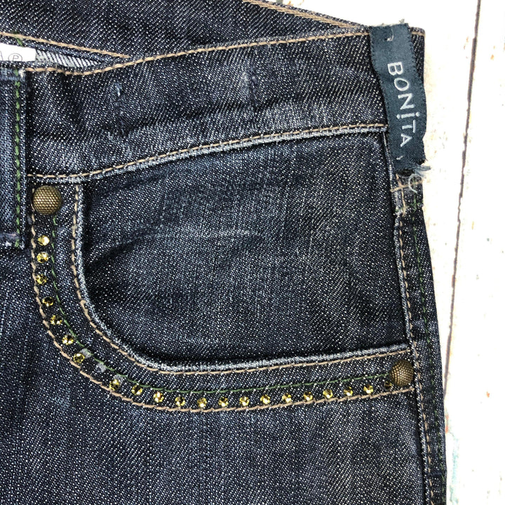 Jewelled Bonita Jeans Straight Leg Jewelled Jeans -Size 38 Euro /10AU-Jean Pool