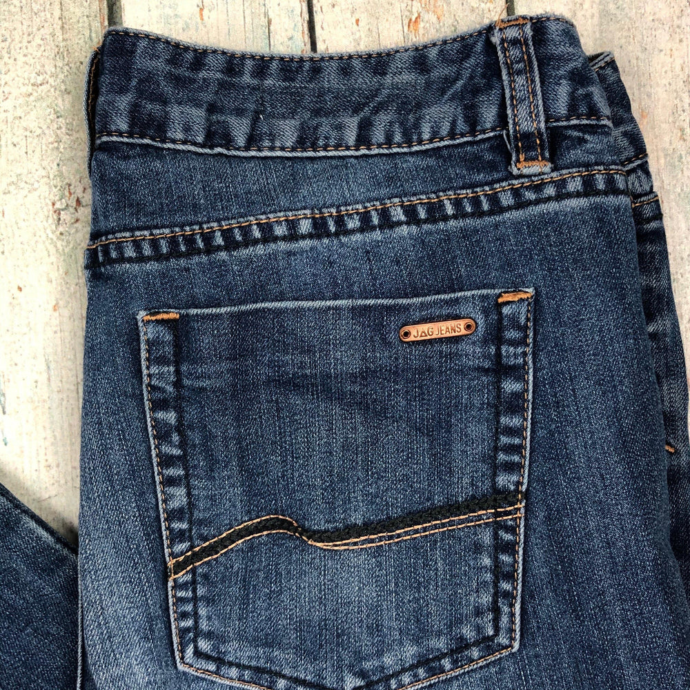 Jag Distressed Mid Rise Reg Fit Crop Jeans - Size 9-Jean Pool
