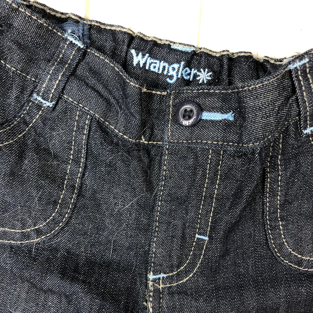 Wrangler Girls Metallic Fleck Sparkle Convertible Jeans - Size 5T-Jean Pool