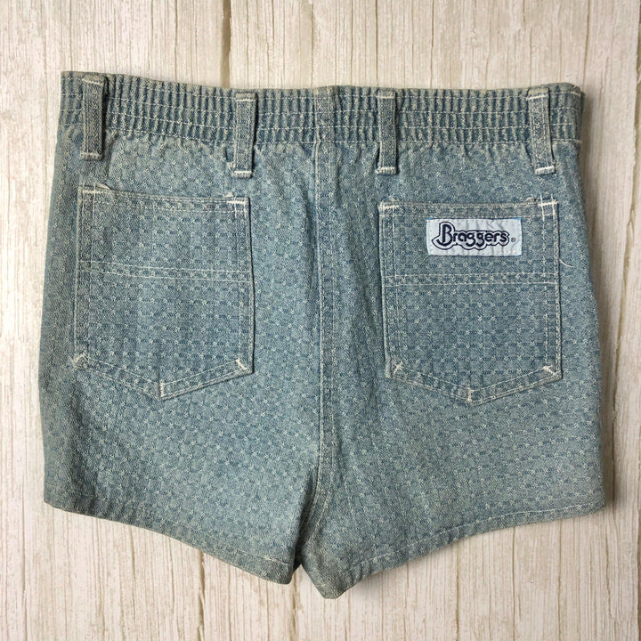 NEW- Braggers Australian Made Denim Kids 1980's Shorts- Size 10-Jean Pool