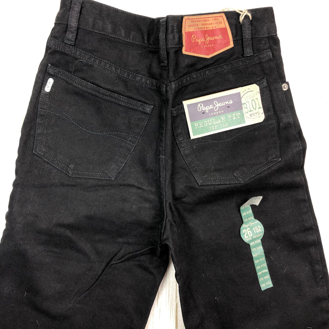 NWT - Vintage Deadstock Pepe Jeans Original B101 Boys Black Denim Jeans - Size 12-Jean Pool