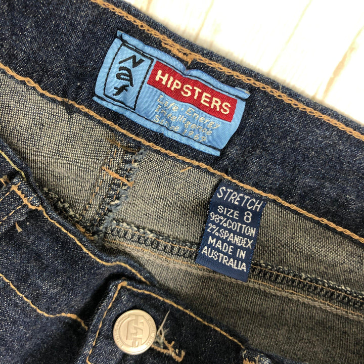 Australian Made Vintage 1980's NAF Stretch Hipsters- Size 8-Jean Pool