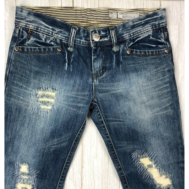 Replay Ladies Distressed Denim 'Marcello' Jeans- Size 28 Short-Jean Pool