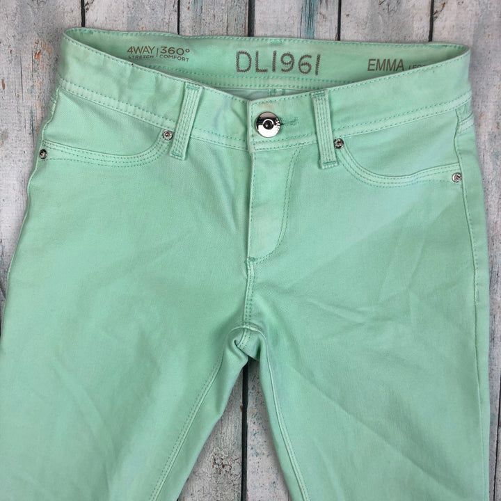 DL1961 'Emma' Stretch Lime Green Skinny Jeans -Size 24" / 6AU-Jean Pool