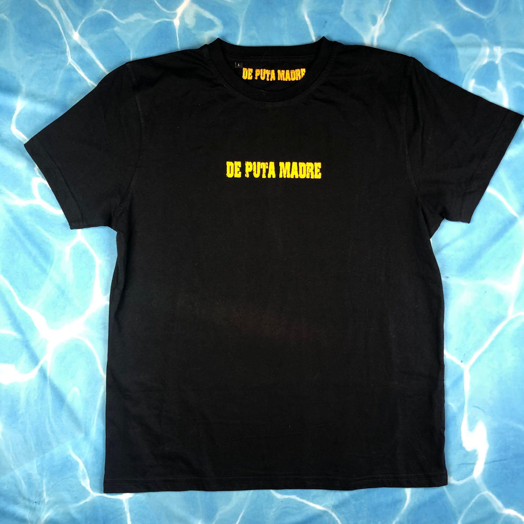 NEW - De Puta Madre Crew Neck Black Logo T Shirt - Size M - Jean Pool