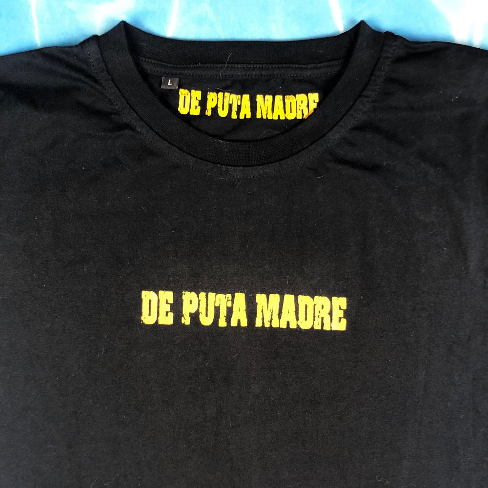 NEW - De Puta Madre Crew Neck Black Logo T Shirt - Size M - Jean Pool