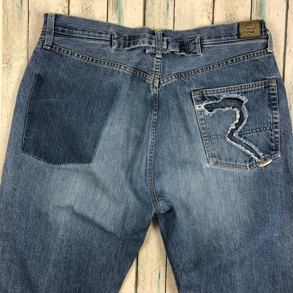 RA-RE Rag Recycle Mens Italian Easy Fit Jeans - Size 36-Jean Pool