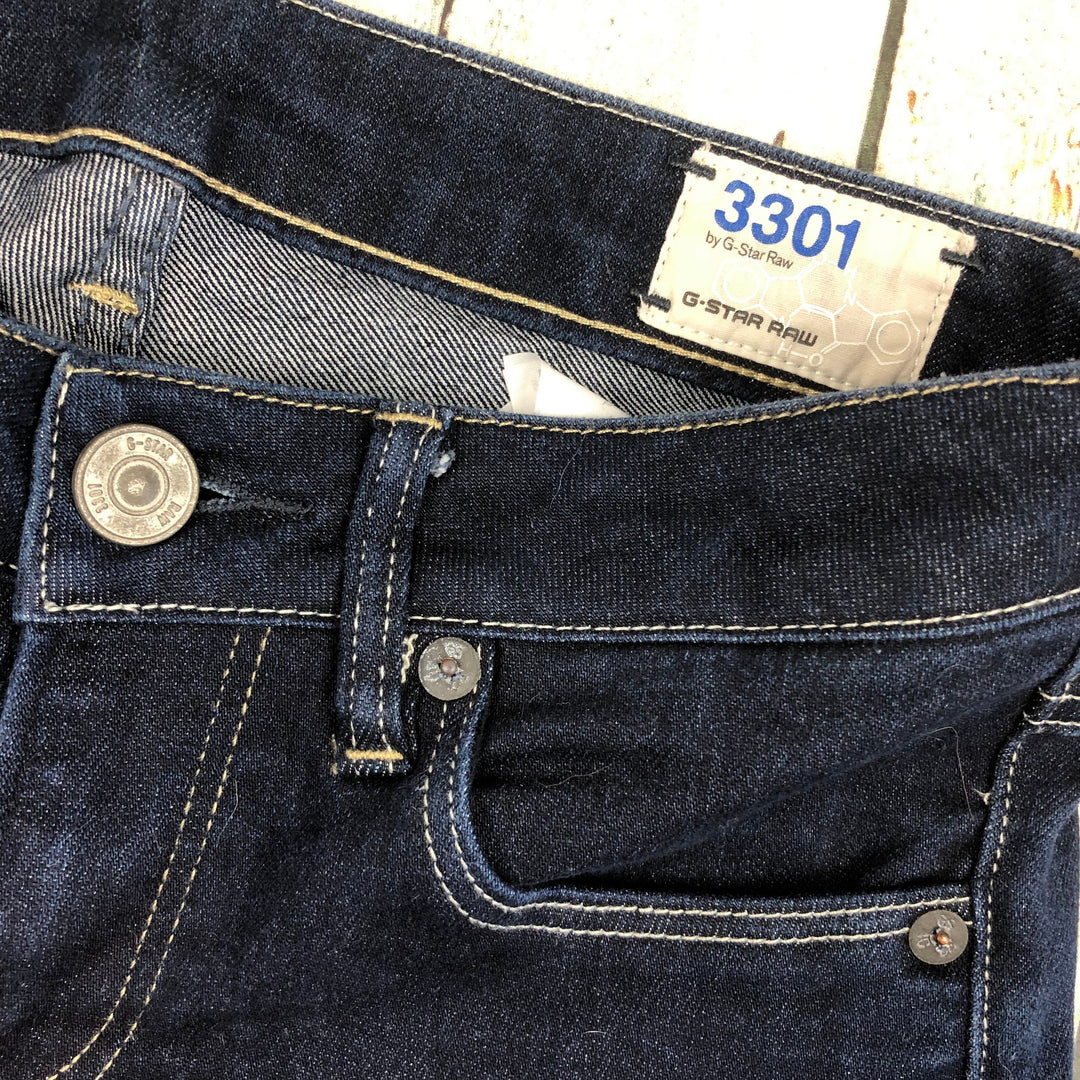 G Star RAW Womens '3301' Skinny Jeans -Size 27-Jean Pool