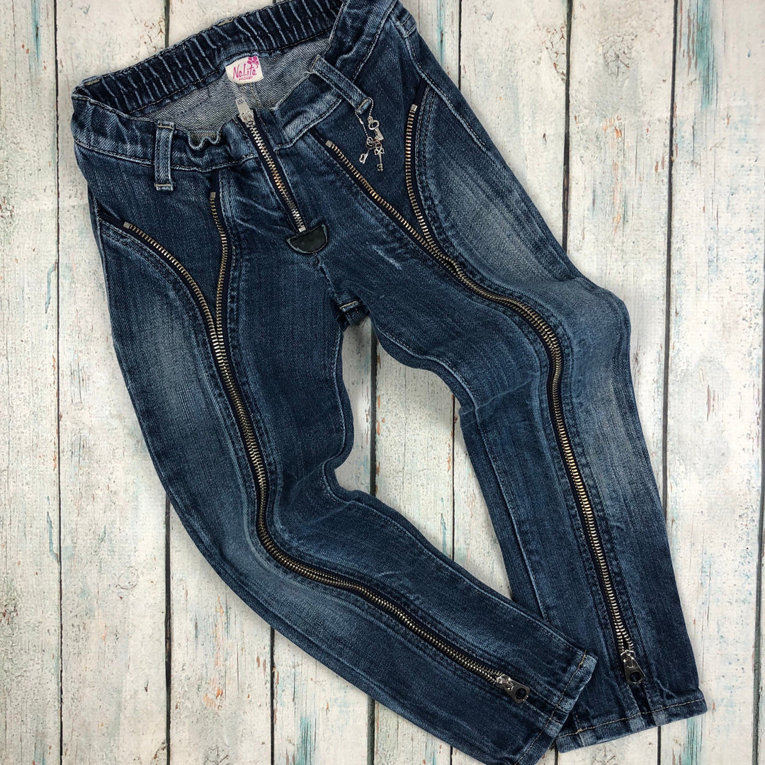 Nolita Pocket Girls 'Zip' Jeans - Size 4-Jean Pool