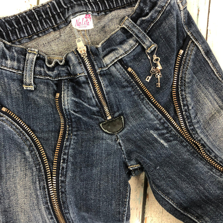 Nolita Pocket Girls 'Zip' Jeans - Size 4-Jean Pool