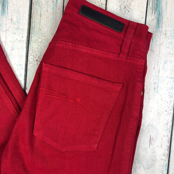 NOBODY Red Stretch Skinny Jeans- Size 24-Jean Pool