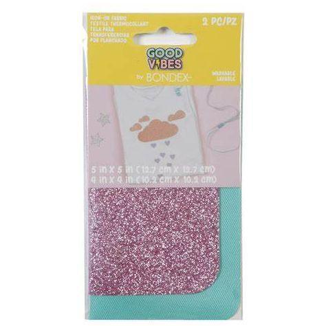 Good Vibes by Bondex 'Candy Pink Glitter' Iron on Mending/Design Kit - Mending is better than ending! - Jean Pool