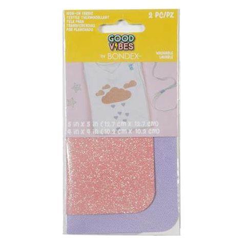 Good Vibes by Bondex 'Pink Glitter' Iron on Mending/Design Kit - Mending is better than ending! - Jean Pool