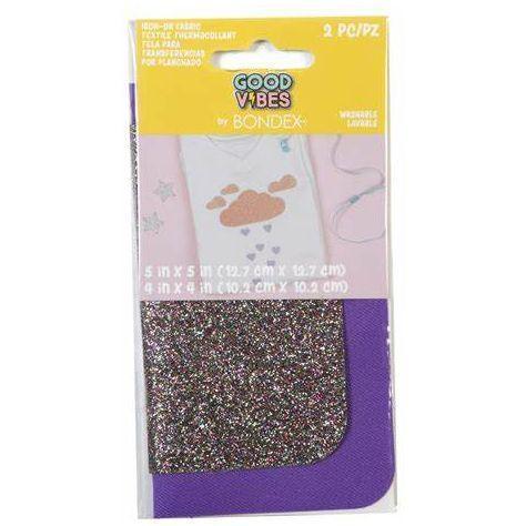 Good Vibes by Bondex 'Purple Glitter' Iron on Mending/Design Kit - Mending is better than ending! - Jean Pool