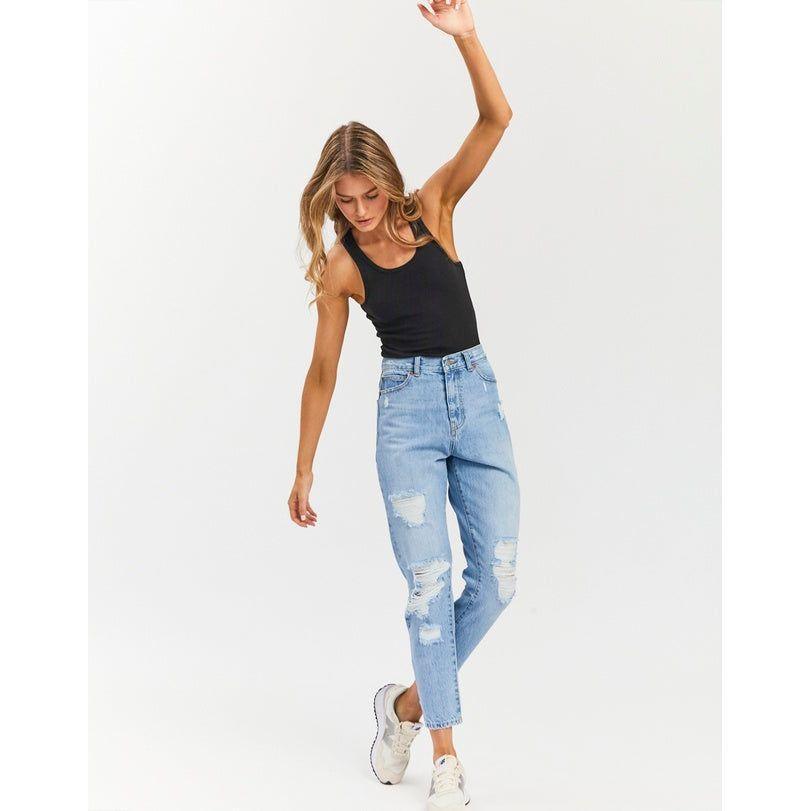 NWT - Dr Denim 'Nora' Sky High Mom Jeans - Size 34/30 or 16AU - Jean Pool