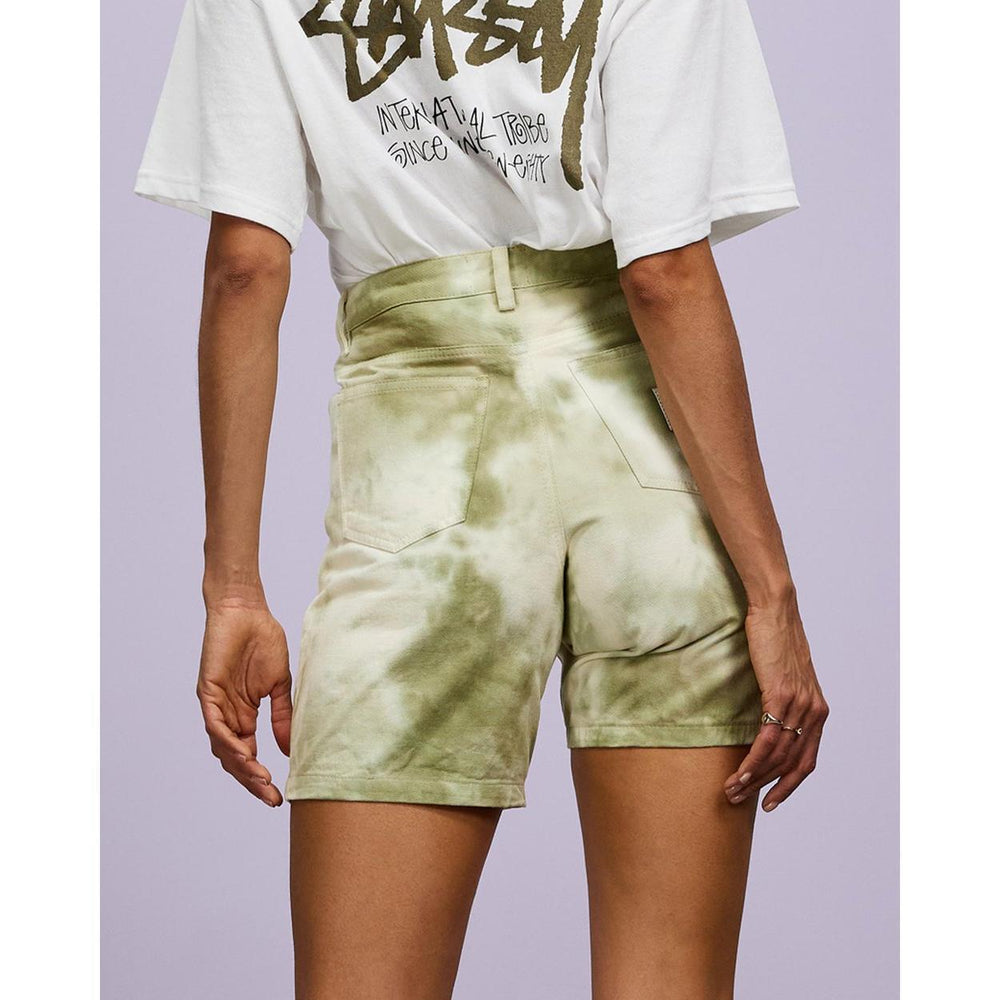 NWT -Stussy Malibu Green Tie Dye Denim Shorts - Size 10 - Jean Pool