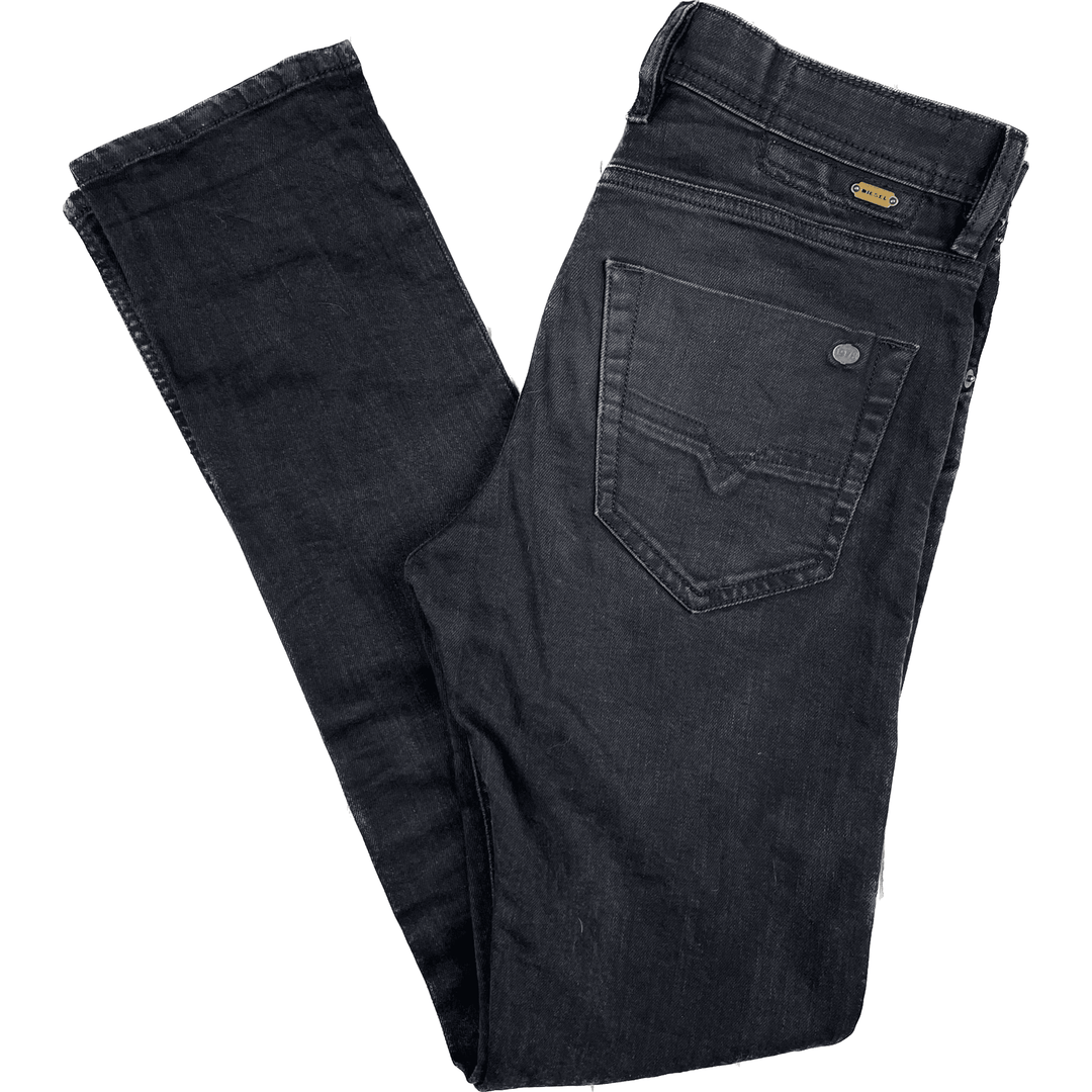 Diesel Mens 'Tepphar' Slim Carrot Antique Wash Black Jeans - Size 28 - Jean Pool