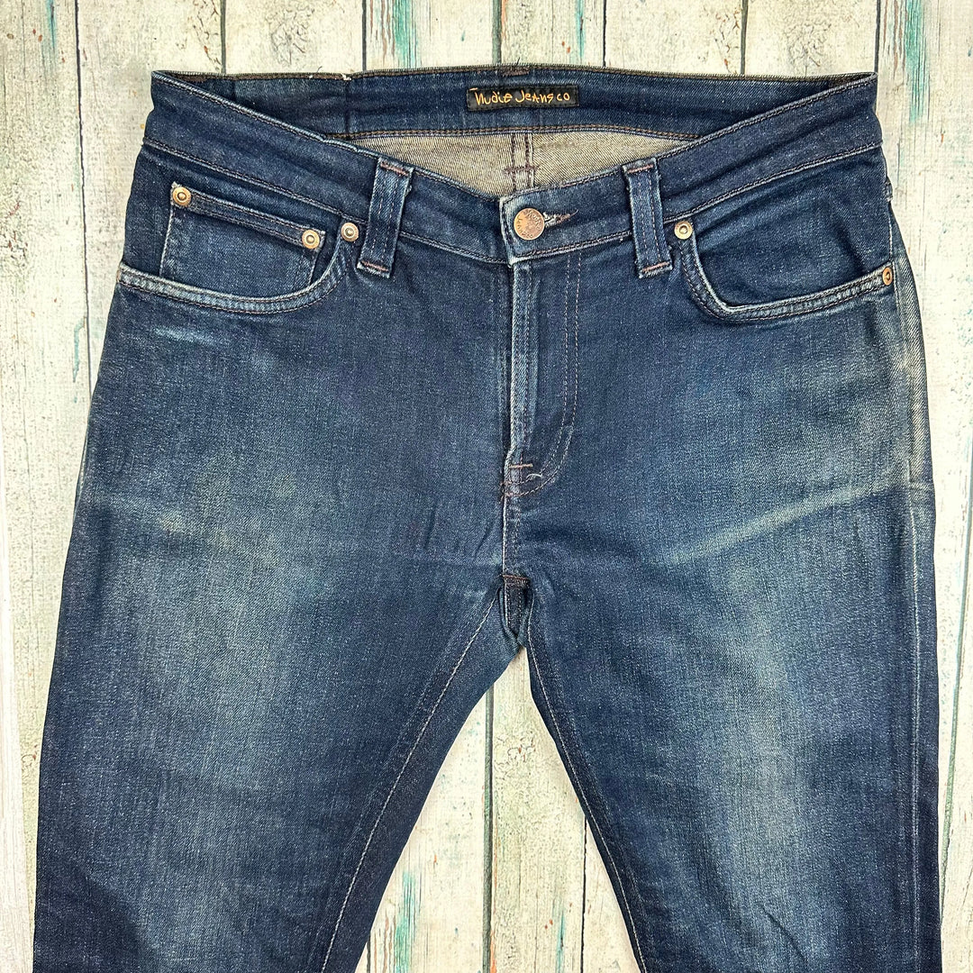 Nudie 'Skinny Lin' Dry Steel Wash Denim Jeans- Size 32/34 - Jean Pool