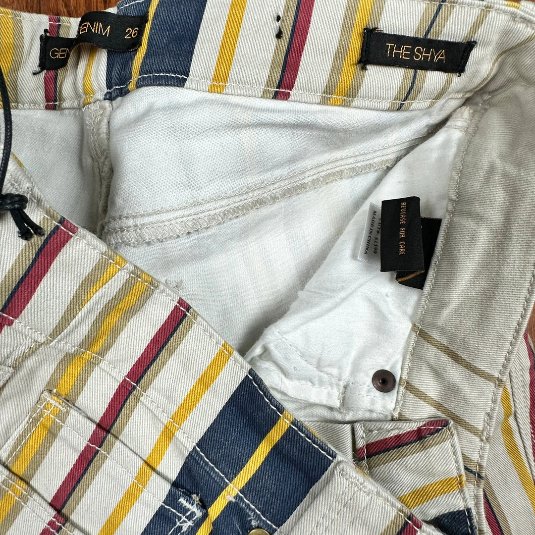 NWT - Genetic Denim USA Made 'The Shya' Striped Jeans - Size 26 - Jean Pool