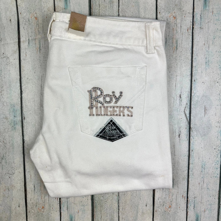NWT- Roy Rogers Italian Ladies Logo Pocket Boyfriend Jeans - Size 31 - Jean Pool