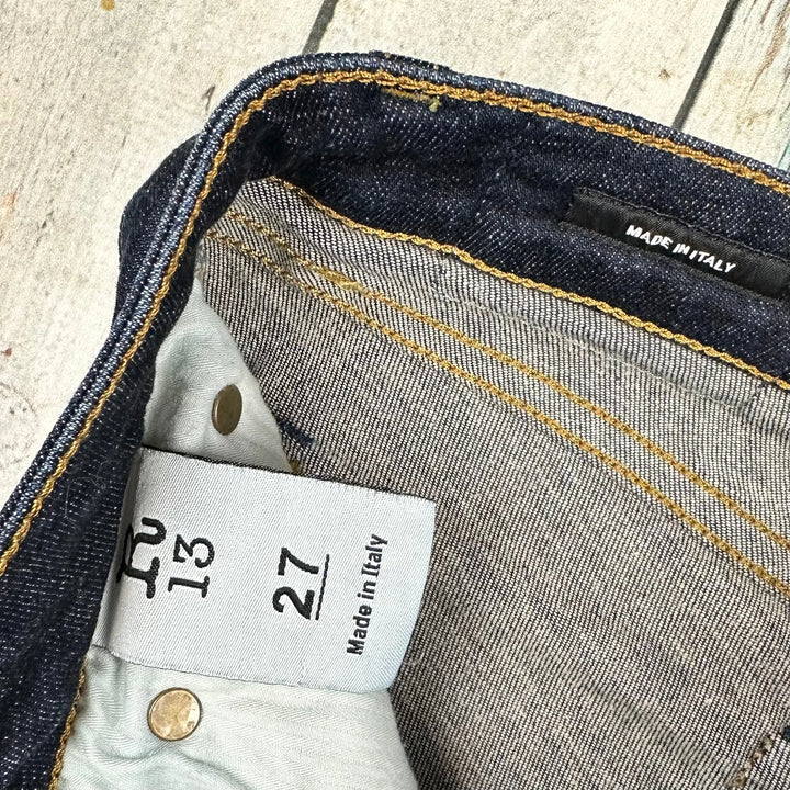 R13 Made in Italy Stretch 'Skinny' Dark Indigo Jeans- Size 27 - Jean Pool