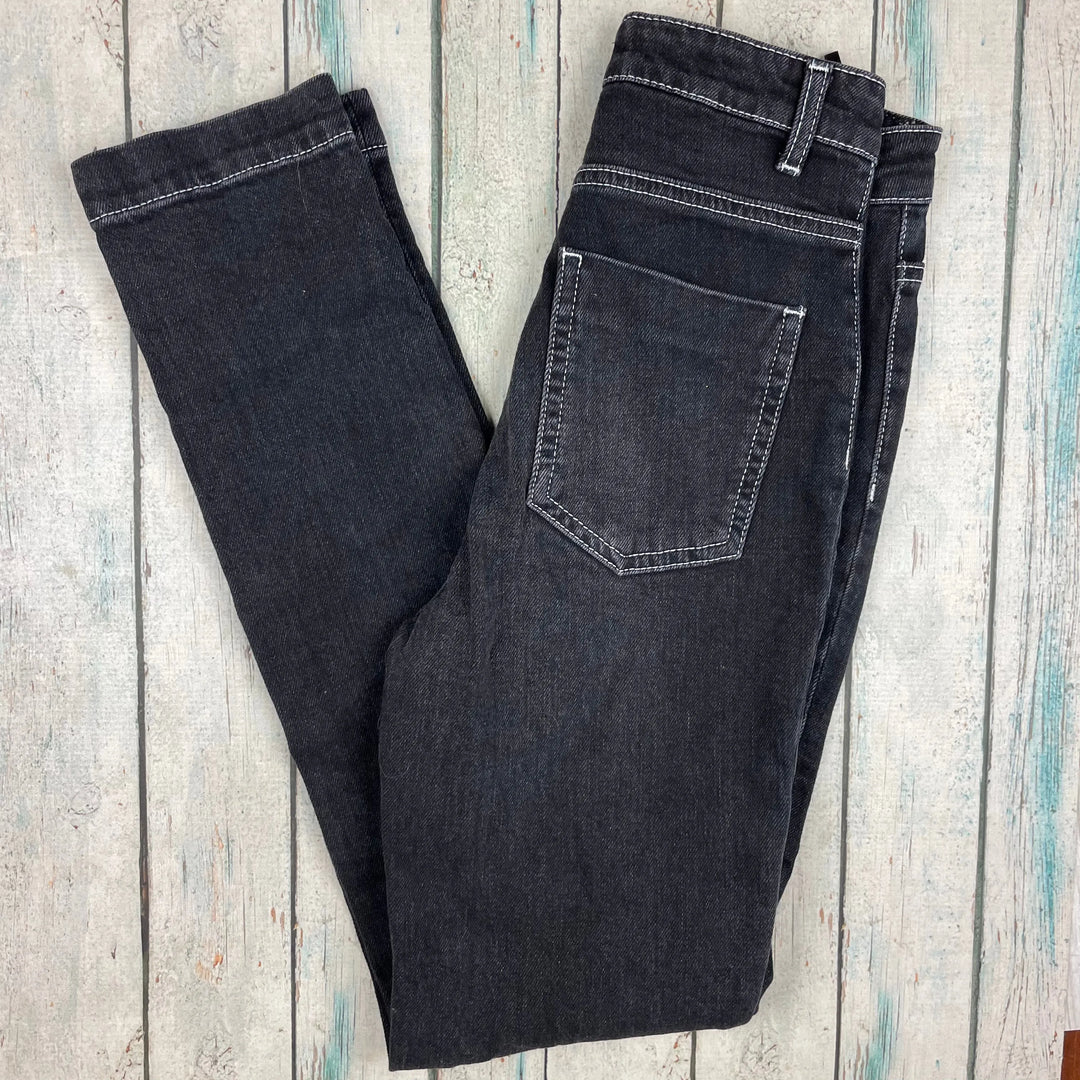 Scanlan & Theodore Charcoal Patch Pocket Skinny Jeans- Size 24 or 6 AU - Jean Pool