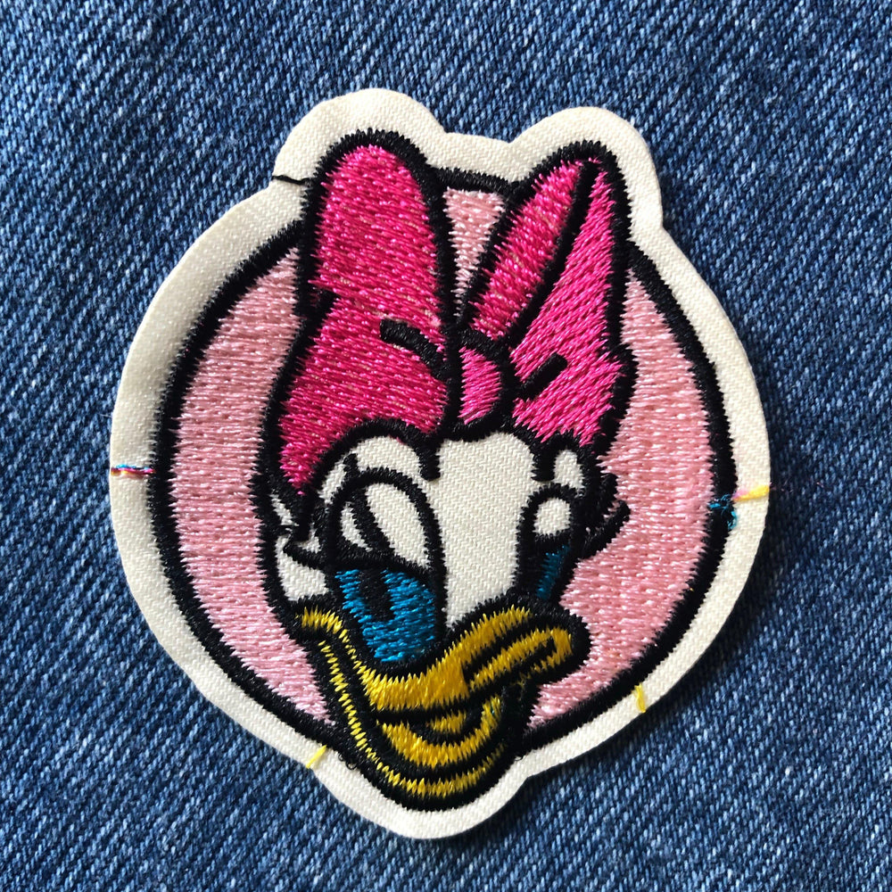 Daisy Duck- Embroidered Cloth Patch-Jean Pool