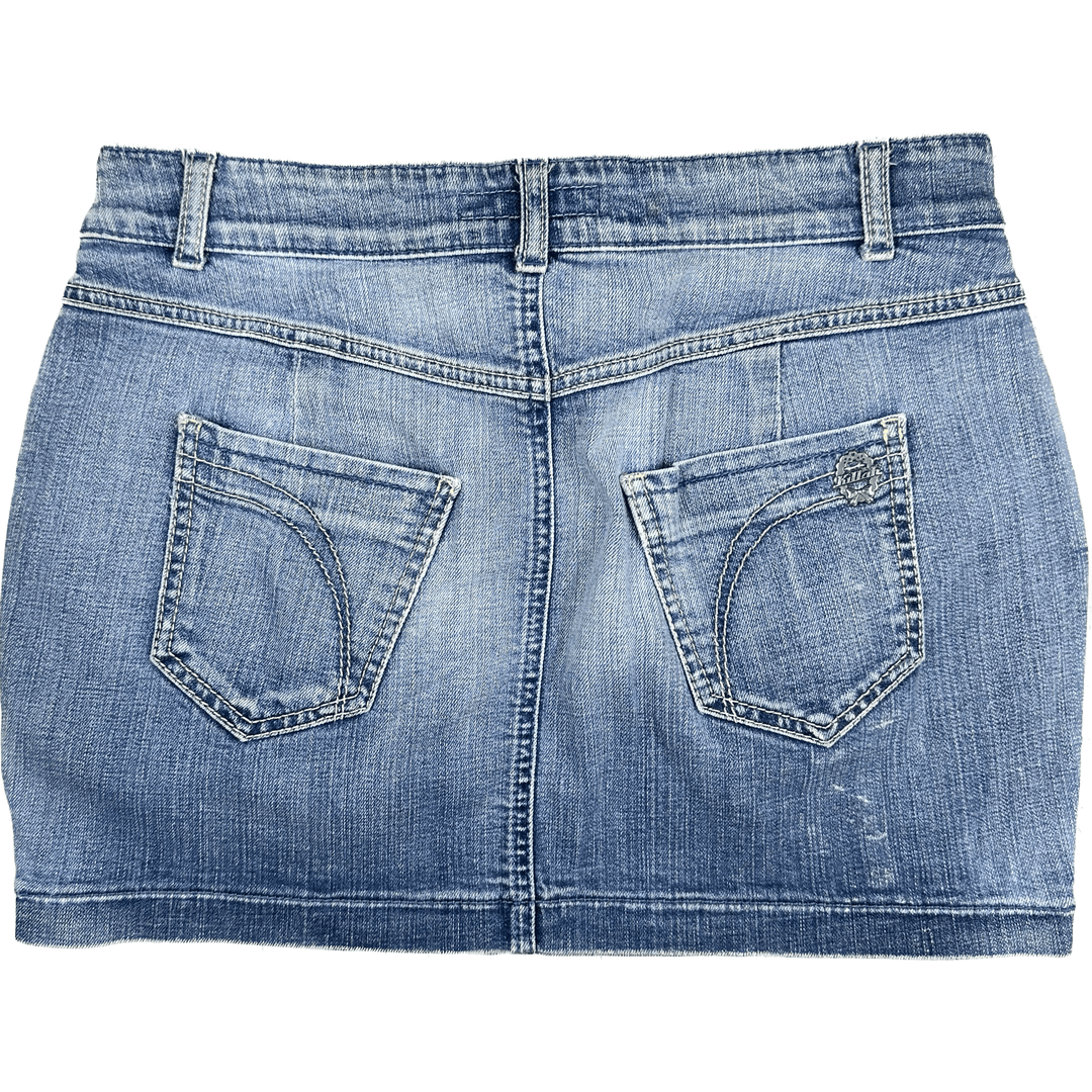 Killah by Miss Sixty Denim Mini Skirt - Size L - Jean Pool